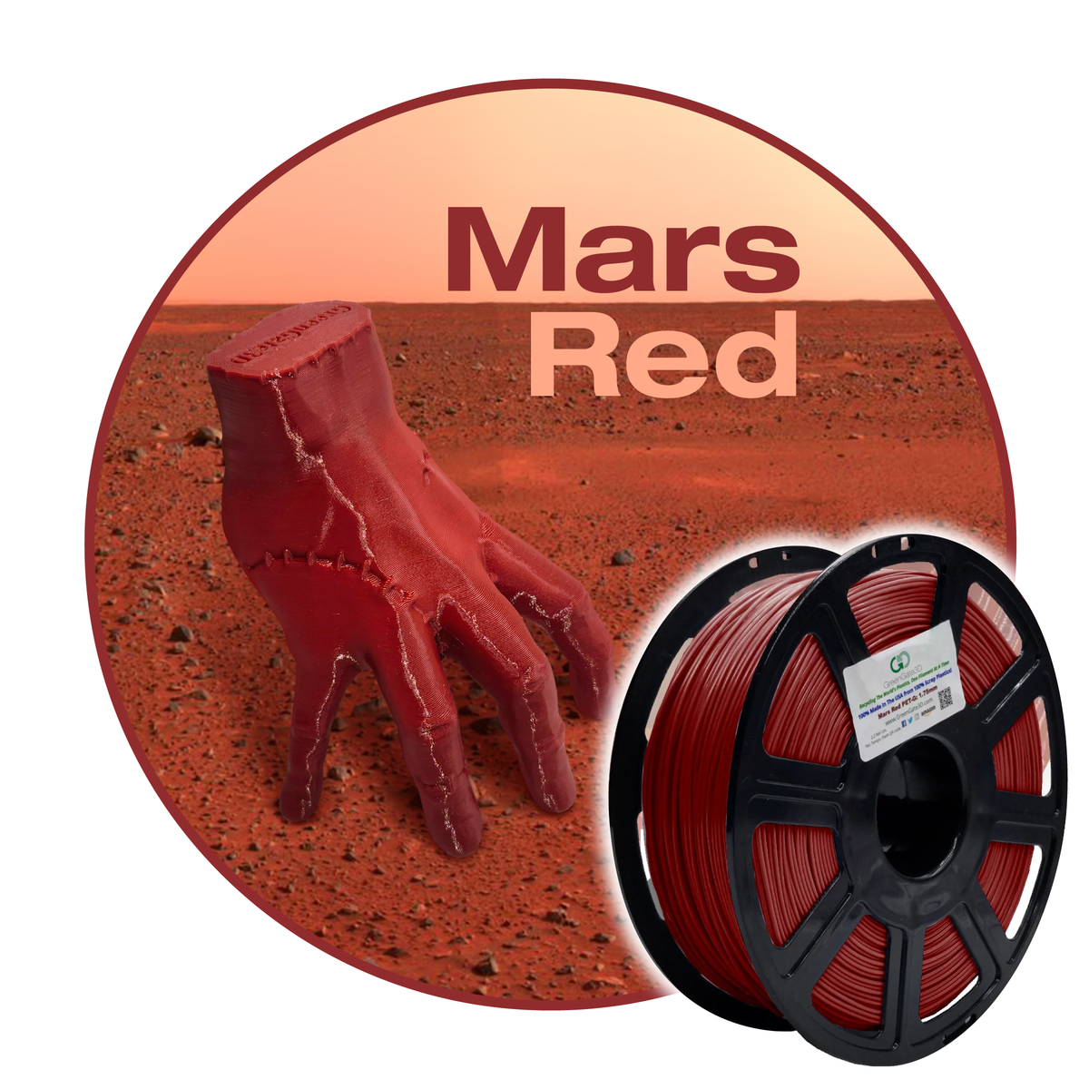 Mars Red: Recycled PET-G – GreenGate3D