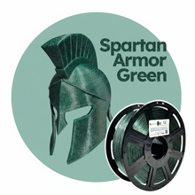 Load image into Gallery viewer, Spartan Armor Green: Recycled PET-G with ✨️SPARKLES✨️ Michigan State University custom color!!!