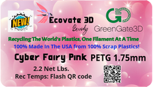 Load image into Gallery viewer, Cyber Fairy Pink: Recycled Translucent Pink PET-G with ✨️SPARKLES✨️
